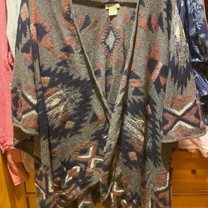 Lucky Brand one size fits all Pancho southwestern, Aztec, Navajo